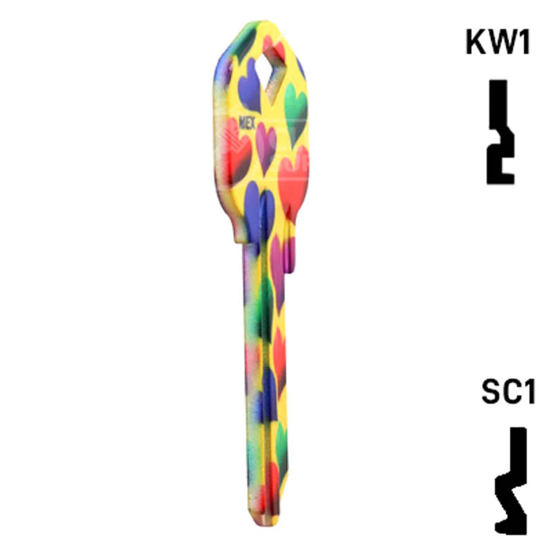 Happy Keys- Hearts Key (Choose Keyway) - Image 18