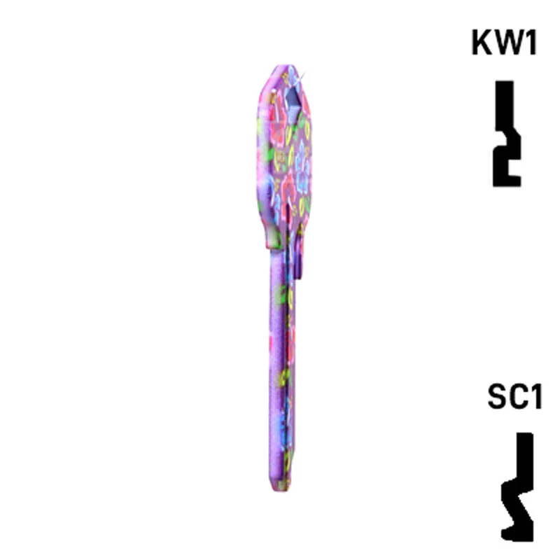Happy Keys- Hibiscus Flowers Key (Choose Keyway) - Image 18