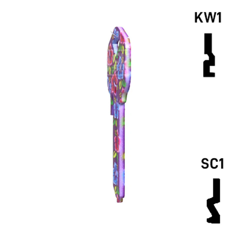 Happy Keys- Hibiscus Flowers Key (Choose Keyway) - Image 20