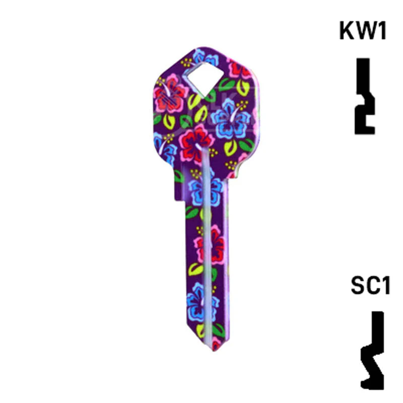 Happy Keys- Hibiscus Flowers Key (Choose Keyway) - Image 23
