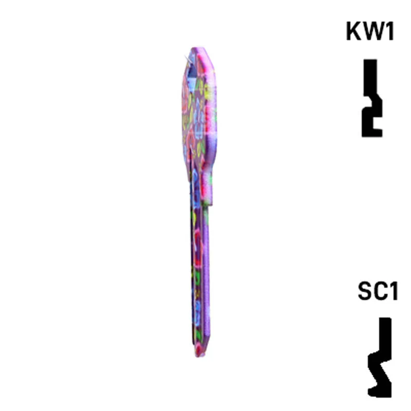 Happy Keys- Hibiscus Flowers Key (Choose Keyway) - Image 8