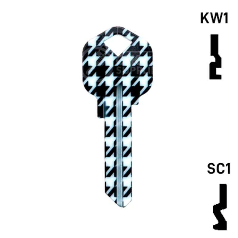 Happy Keys- Houndstooth Key (Choose Keyway)