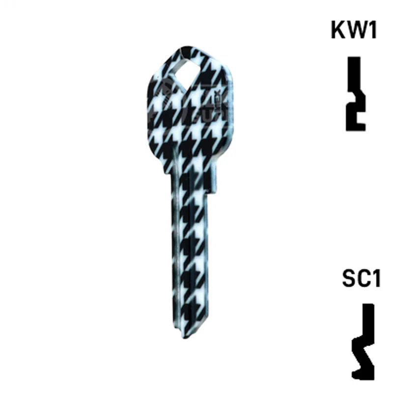 Happy Keys- Houndstooth Key (Choose Keyway) - Image 10