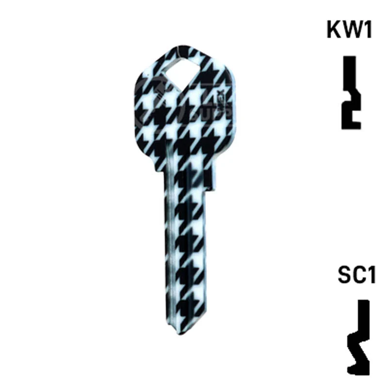Happy Keys- Houndstooth Key (Choose Keyway) - Image 11
