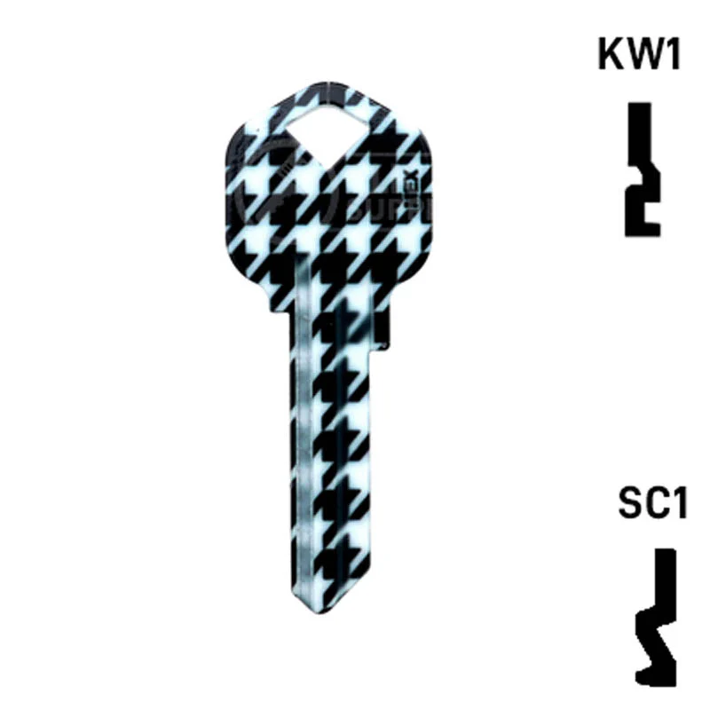 Happy Keys- Houndstooth Key (Choose Keyway) - Image 13