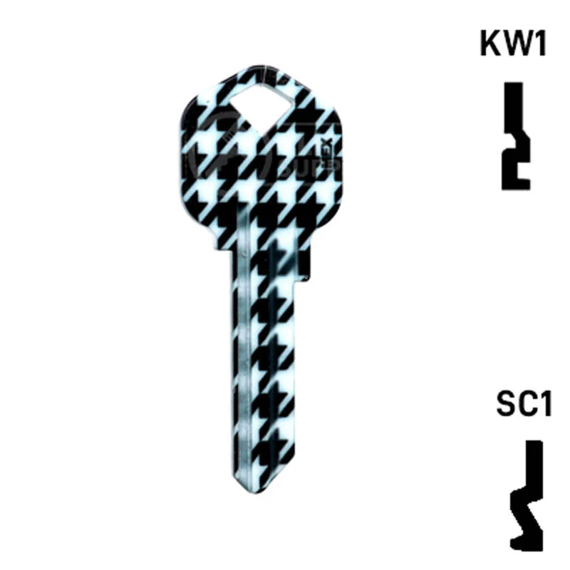 Happy Keys- Houndstooth Key (Choose Keyway) - Image 14