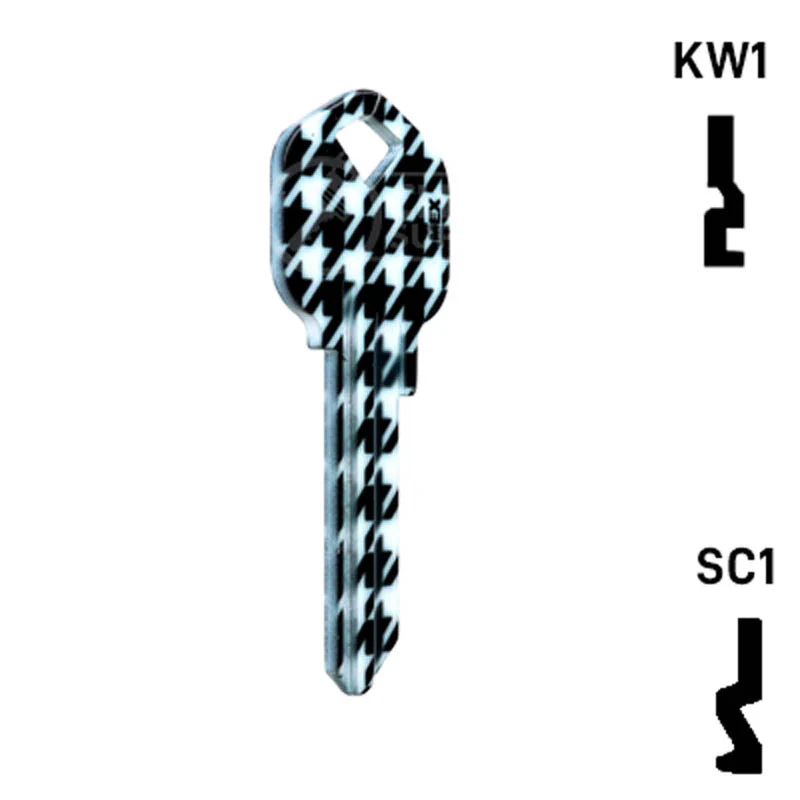 Happy Keys- Houndstooth Key (Choose Keyway) - Image 16