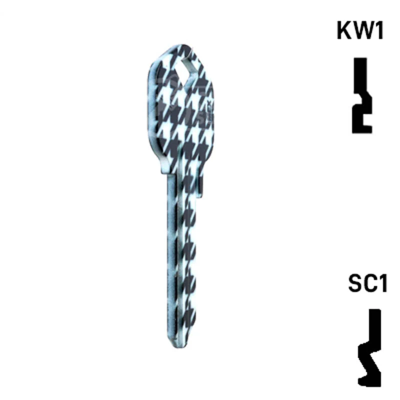 Happy Keys- Houndstooth Key (Choose Keyway) - Image 17