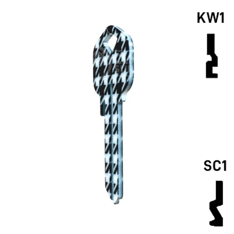 Happy Keys- Houndstooth Key (Choose Keyway) - Image 21