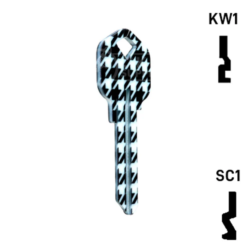 Happy Keys- Houndstooth Key (Choose Keyway) - Image 4