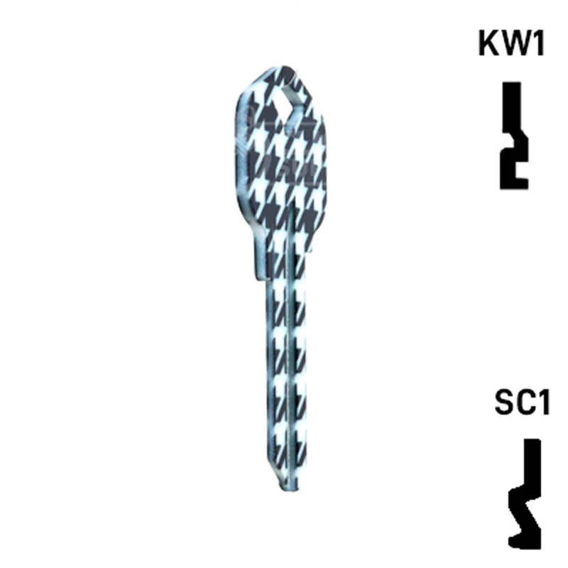 Happy Keys- Houndstooth Key (Choose Keyway) - Image 5
