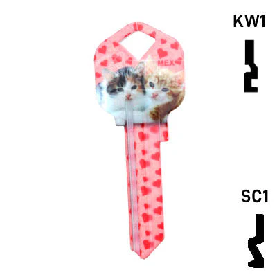 Happy Keys- Kittens Key (Choose Keyway) - Image 12
