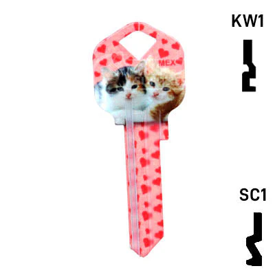 Happy Keys- Kittens Key (Choose Keyway) - Image 13