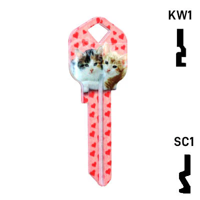 Happy Keys- Kittens Key (Choose Keyway) - Image 3