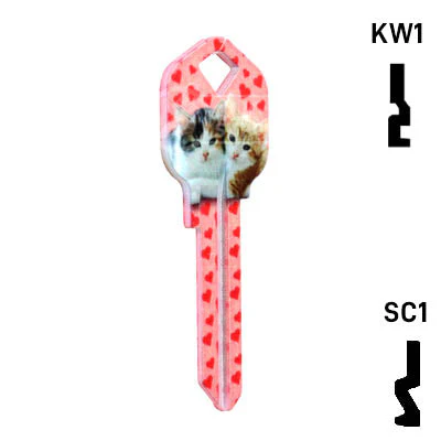 Happy Keys- Kittens Key (Choose Keyway) - Image 4