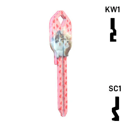 Happy Keys- Kittens Key (Choose Keyway) - Image 5