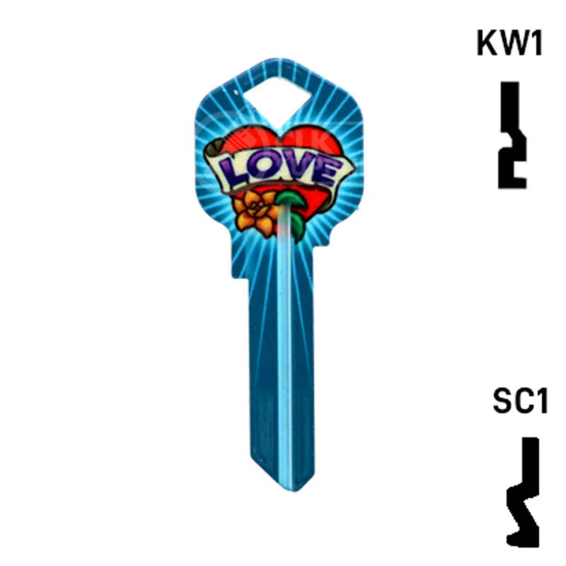 Happy Keys- Love Key (Choose Keyway)