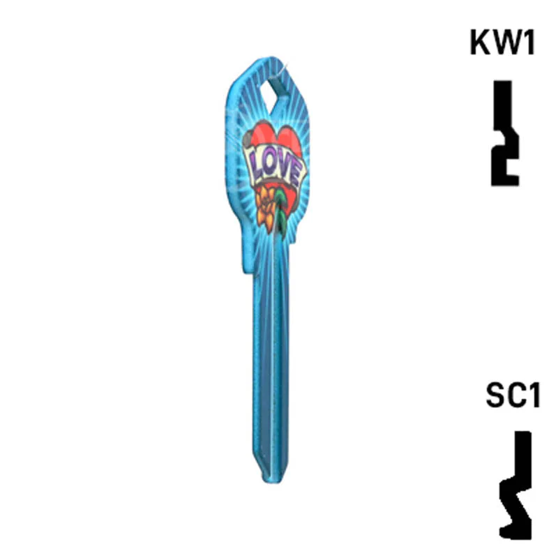 Happy Keys- Love Key (Choose Keyway) - Image 5