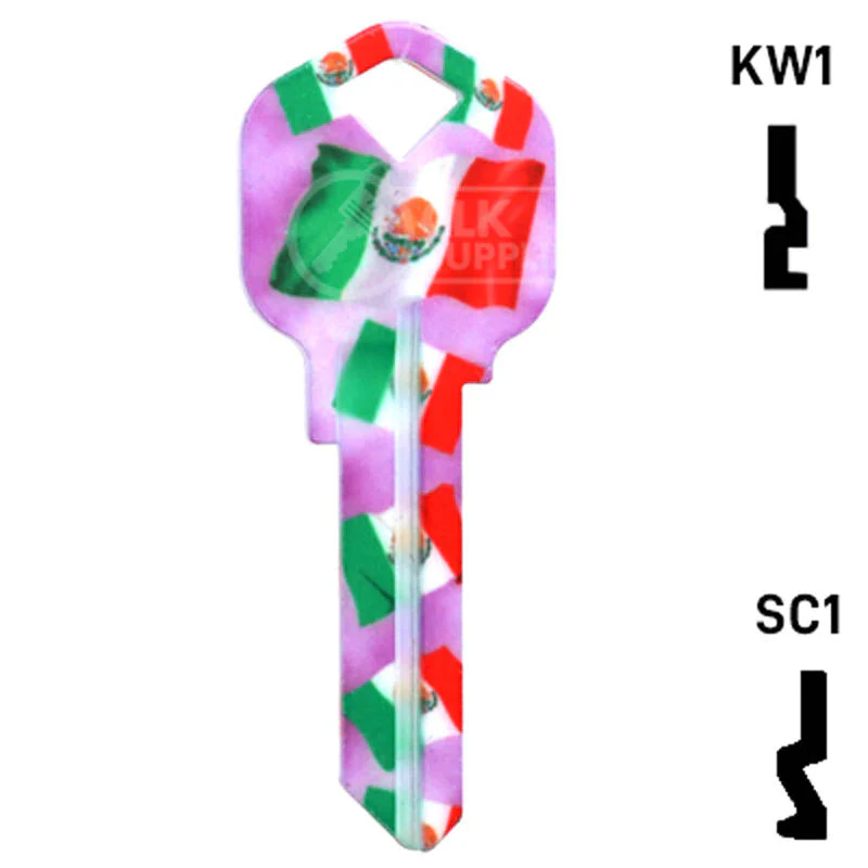Happy Keys- Mexican Flag Key (Choose Keyway) - Image 2