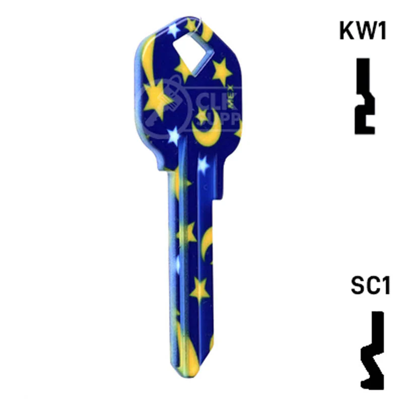 Happy Keys- Moon & Stars Key (Choose Keyway) - Image 17