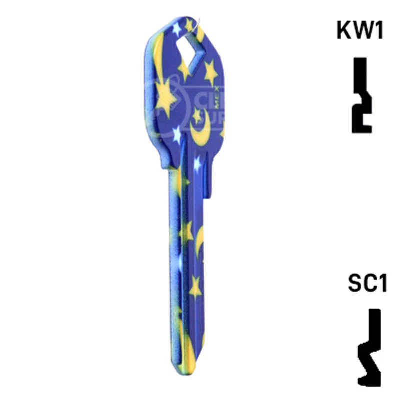 Happy Keys- Moon & Stars Key (Choose Keyway) - Image 18