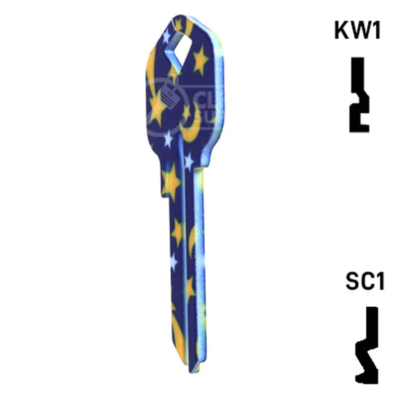 Happy Keys- Moon & Stars Key (Choose Keyway) - Image 22