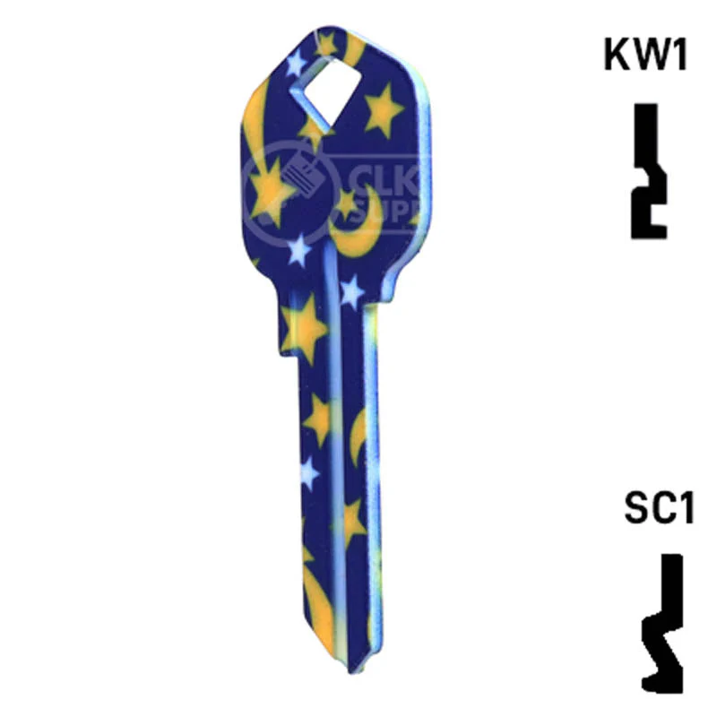 Happy Keys- Moon & Stars Key (Choose Keyway) - Image 23