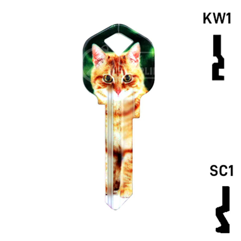 Happy Keys- Orange Tabby Key (Choose Keyway)
