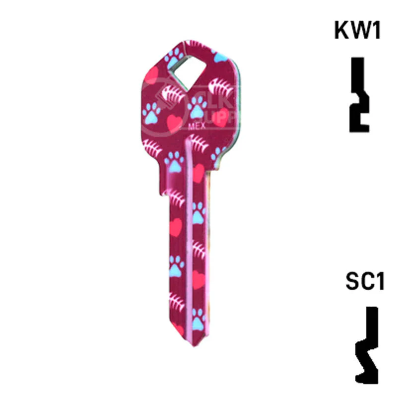 Happy Keys- Orange Tabby Key (Choose Keyway) - Image 10