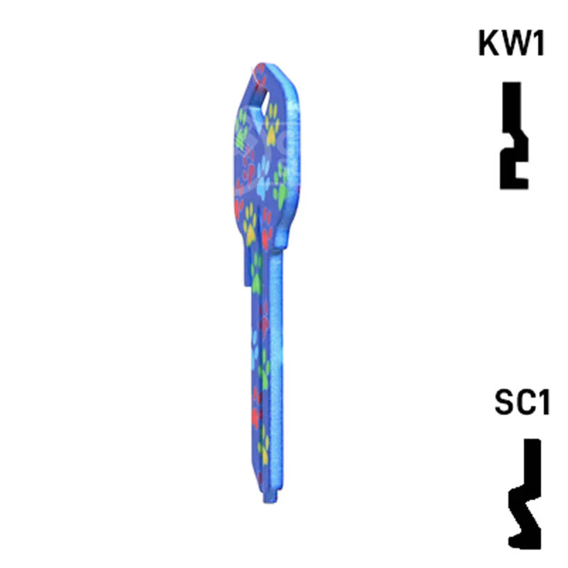 Happy Keys- Paw Prints Key (Choose Keyway) - Image 21