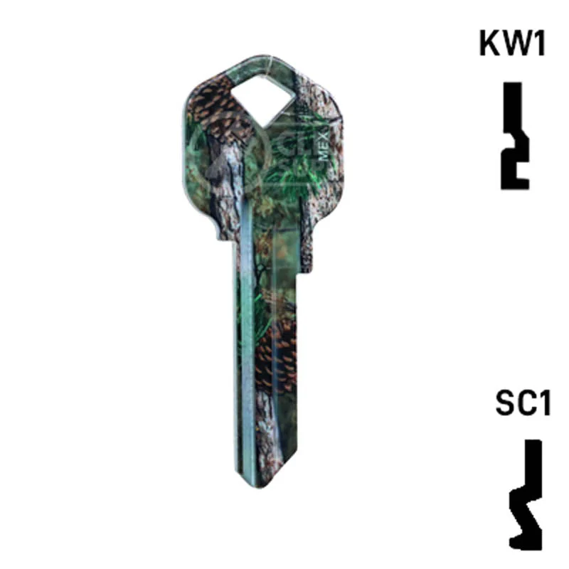 Happy Keys- Pine Camouflage Key (Choose Keyway) - Image 14