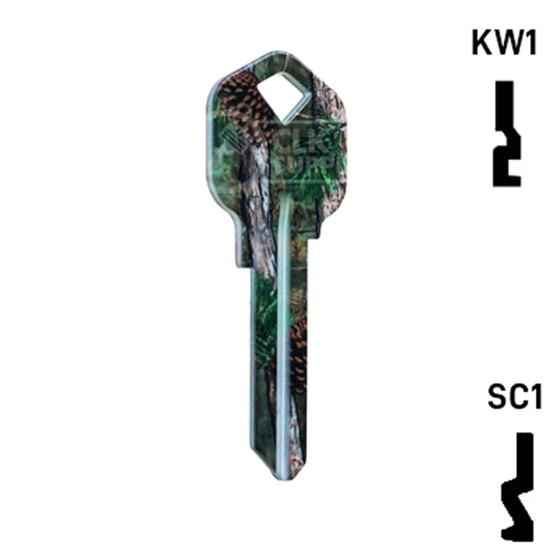 Happy Keys- Pine Camouflage Key (Choose Keyway) - Image 3