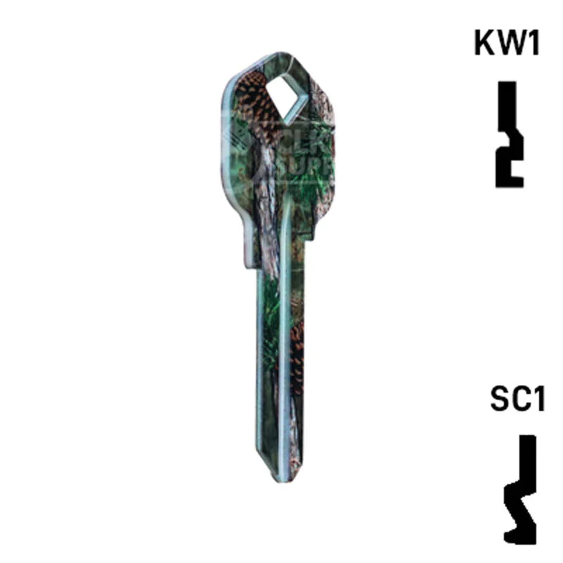 Happy Keys- Pine Camouflage Key (Choose Keyway) - Image 4
