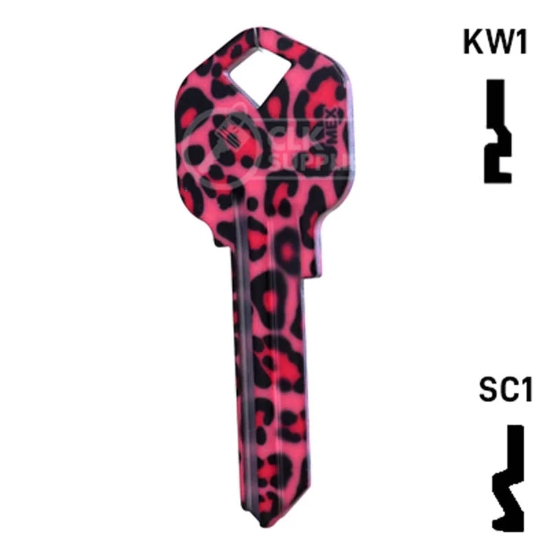Happy Keys- Pink Leopard Print Key (Choose Keyway) - Image 11
