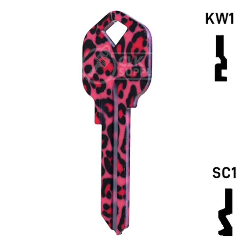 Happy Keys- Pink Leopard Print Key (Choose Keyway) - Image 22