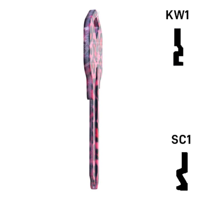 Happy Keys- Pink Leopard Print Key (Choose Keyway) - Image 6