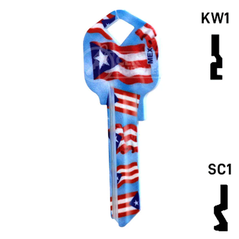 Happy Keys- Puerto Rican Flag Key (Choose Keyway) - Image 12