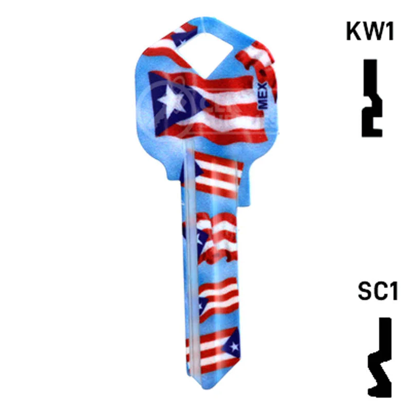 Happy Keys- Puerto Rican Flag Key (Choose Keyway) - Image 13