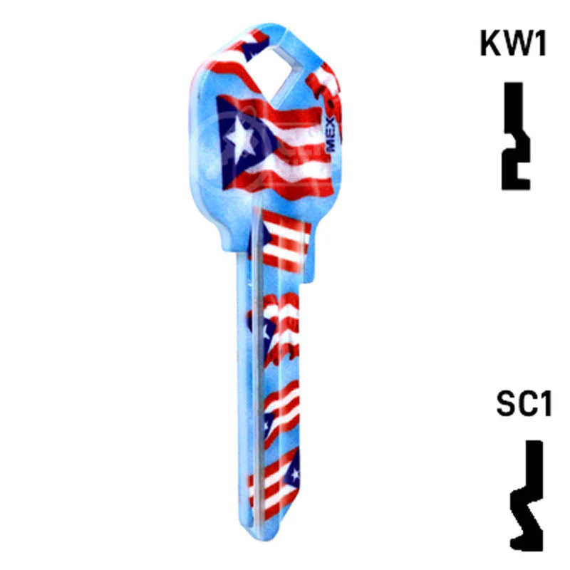 Happy Keys- Puerto Rican Flag Key (Choose Keyway) - Image 17