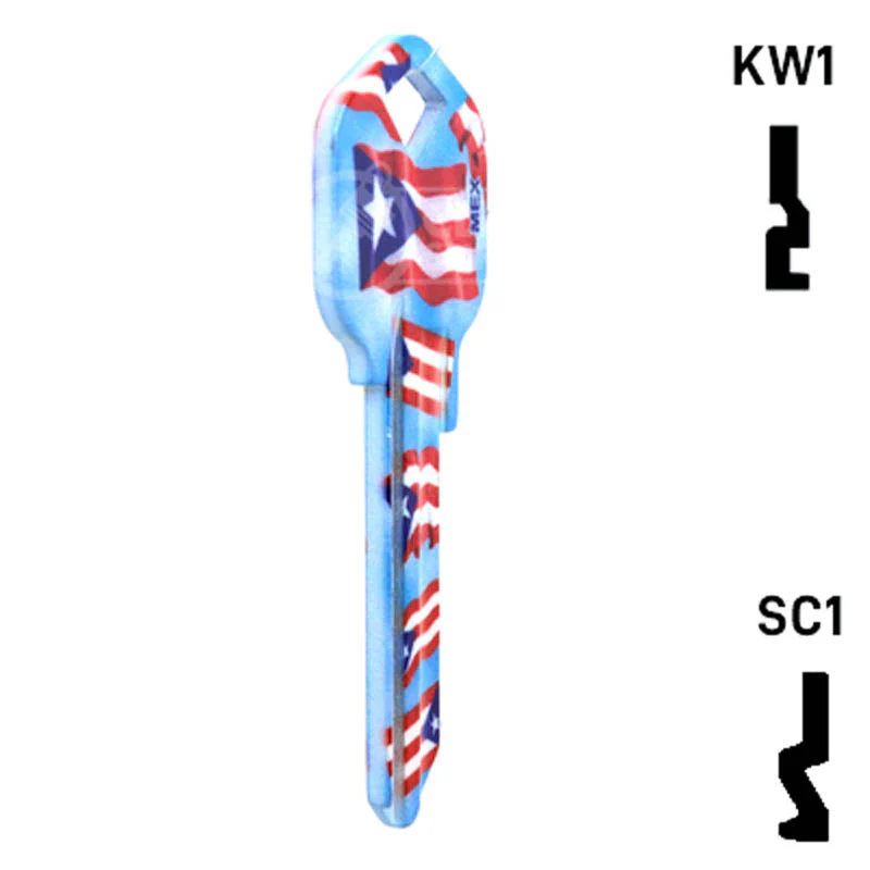 Happy Keys- Puerto Rican Flag Key (Choose Keyway) - Image 18
