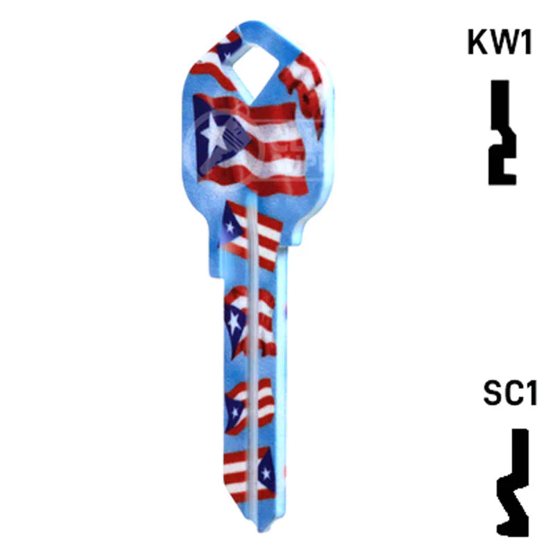 Happy Keys- Puerto Rican Flag Key (Choose Keyway) - Image 23