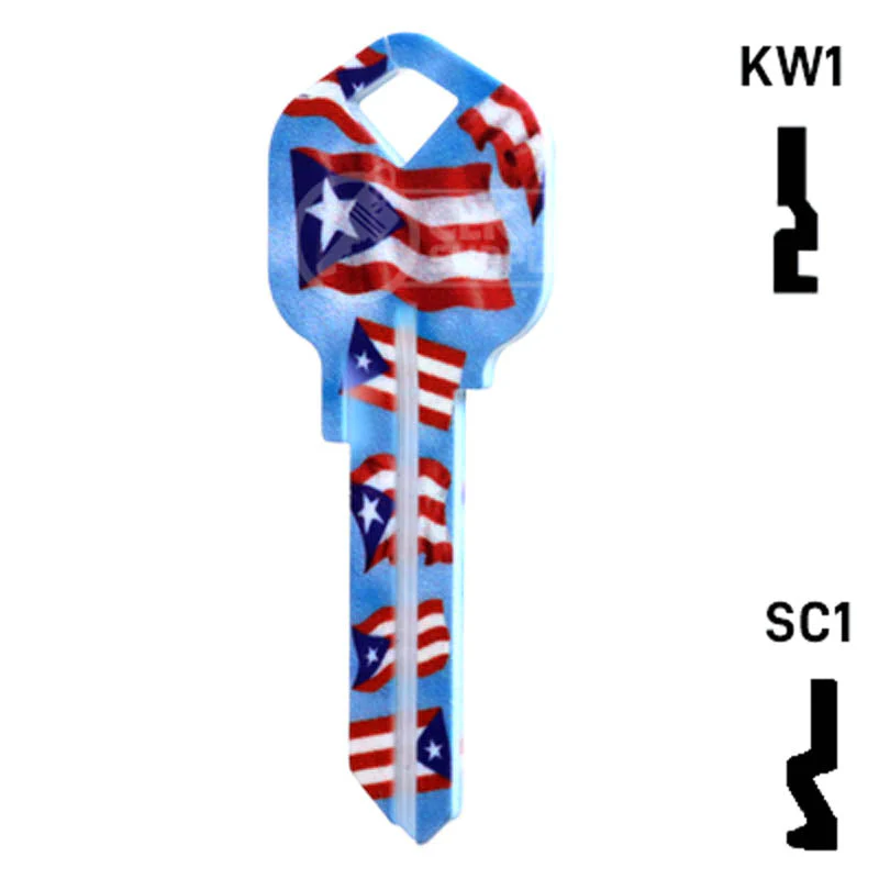 Happy Keys- Puerto Rican Flag Key (Choose Keyway) - Image 24