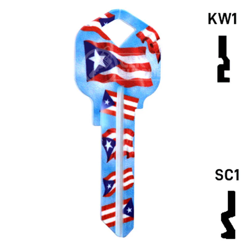 Happy Keys- Puerto Rican Flag Key (Choose Keyway) - Image 3