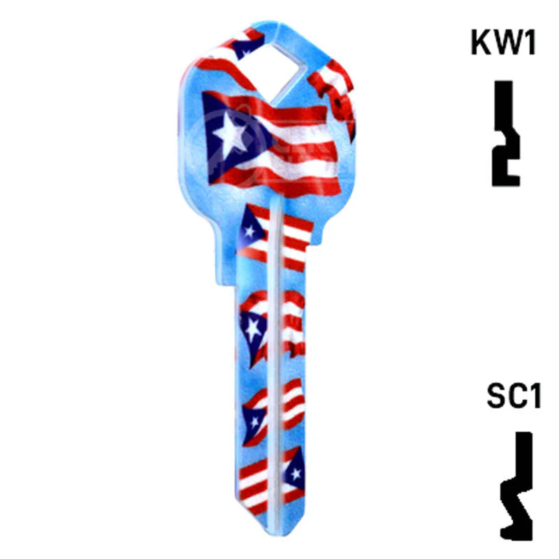 Happy Keys- Puerto Rican Flag Key (Choose Keyway) - Image 4