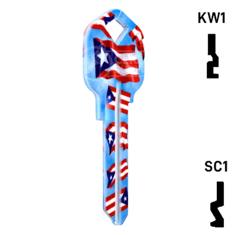 Happy Keys- Puerto Rican Flag Key (Choose Keyway) - Image 5