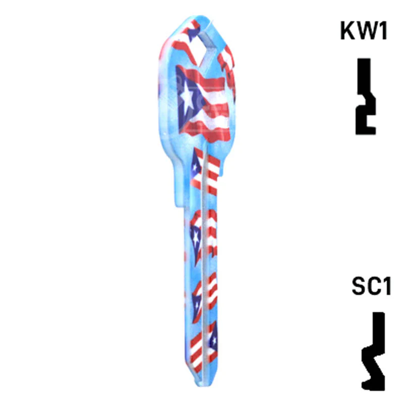 Happy Keys- Puerto Rican Flag Key (Choose Keyway) - Image 6