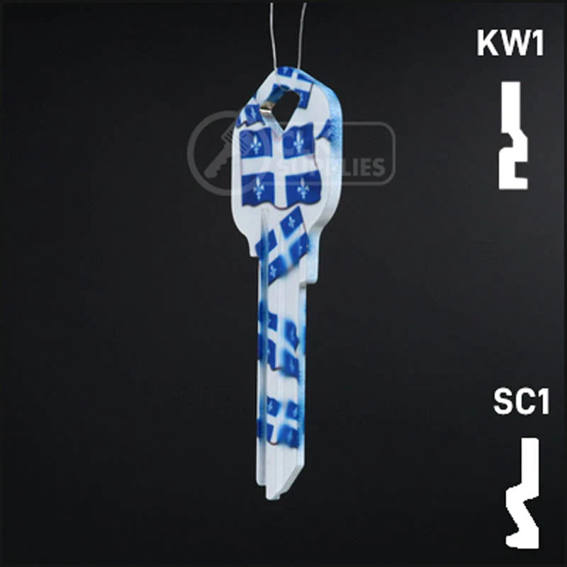 Happy Keys- Quebec Flag Key (Choose Keyway) - Image 10