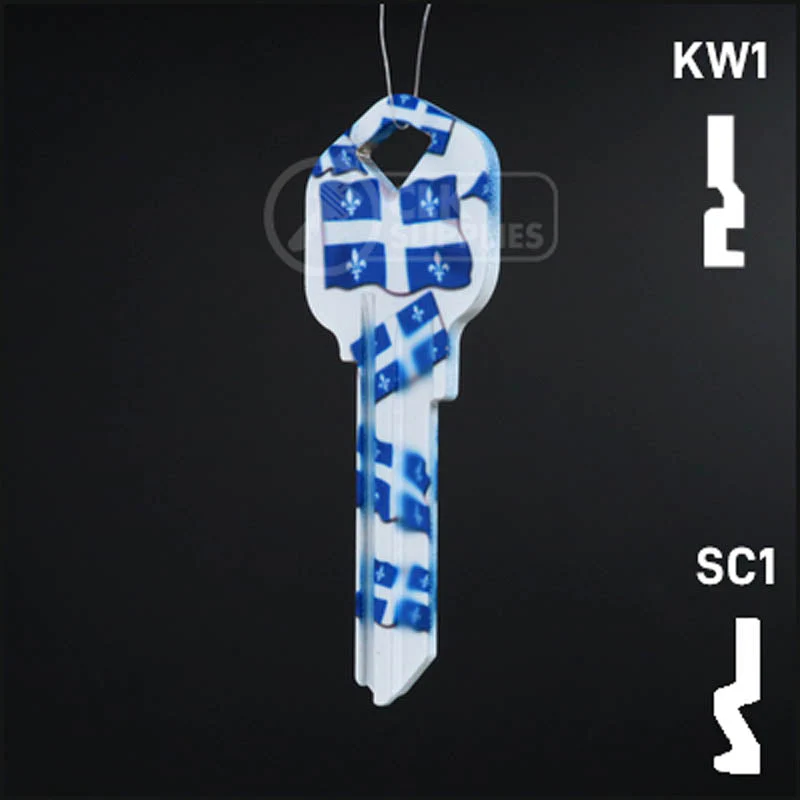 Happy Keys- Quebec Flag Key (Choose Keyway) - Image 11