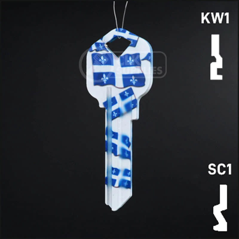 Happy Keys- Quebec Flag Key (Choose Keyway) - Image 12