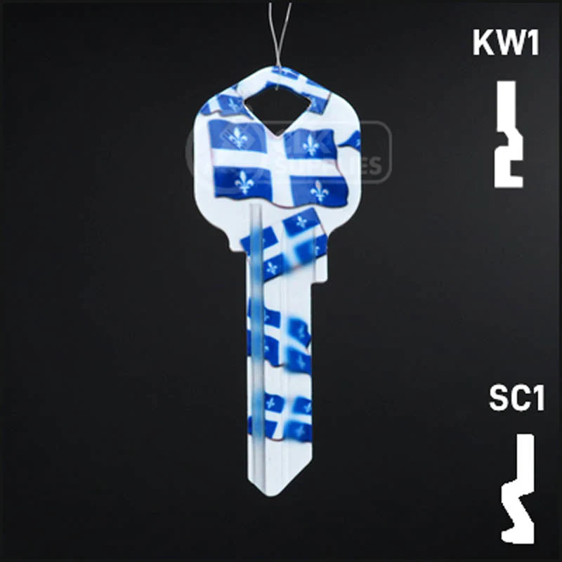 Happy Keys- Quebec Flag Key (Choose Keyway) - Image 14
